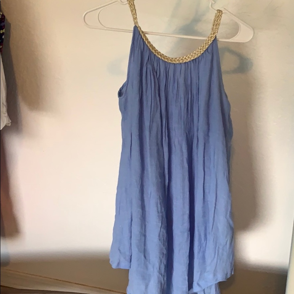 Blue flowey beach dress
